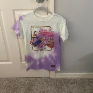 Steven Rhodes let’s summon Demons small shirt custom tiedye I did